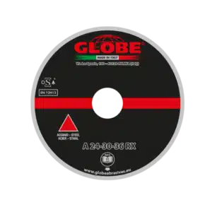 Globe G0123 Tarcza szlifierska z łbem stożkowym 125 x 6,5 x 22,2mm A24-30-36-R żelazo i stal 25 sztuk