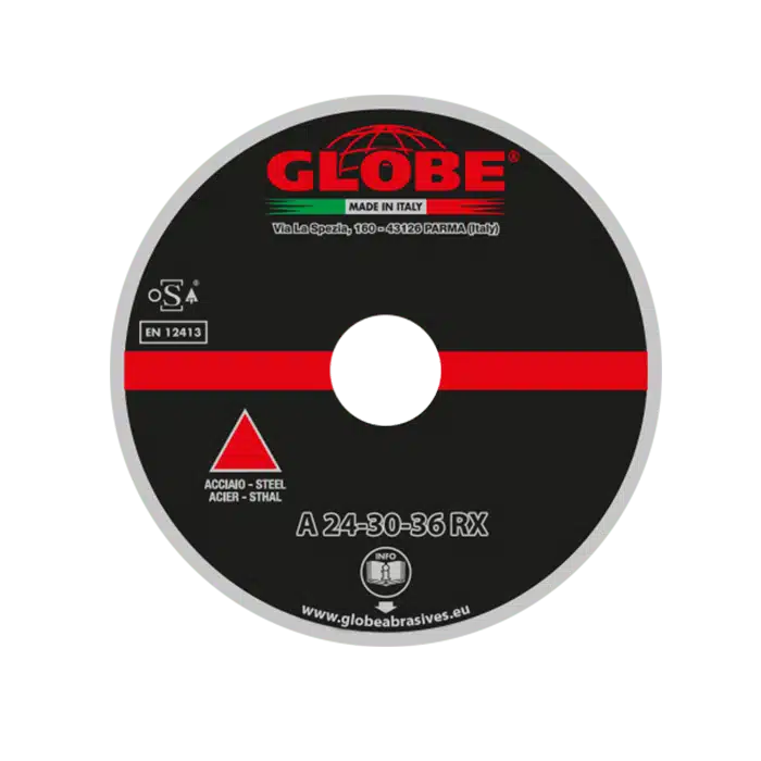 Globe G0123 Tarcza szlifierska z łbem stożkowym 125 x 6,5 x 22,2mm A24-30-36-R żelazo i stal 25 sztuk