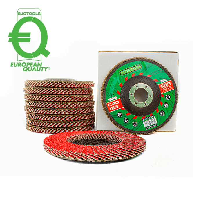 Eggenberg CER Fächerscheibe flach Keramik 125mm INOX/Alu – K40/60/80