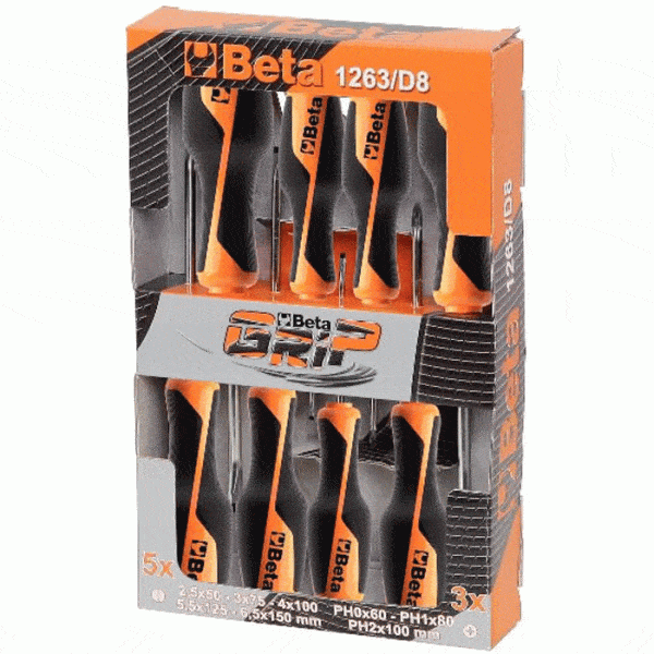 Beta 1263/D8 Schraubendrehersatz 8-tlg Beta 1263/D8 Schraubendrehersatz 8-tlg