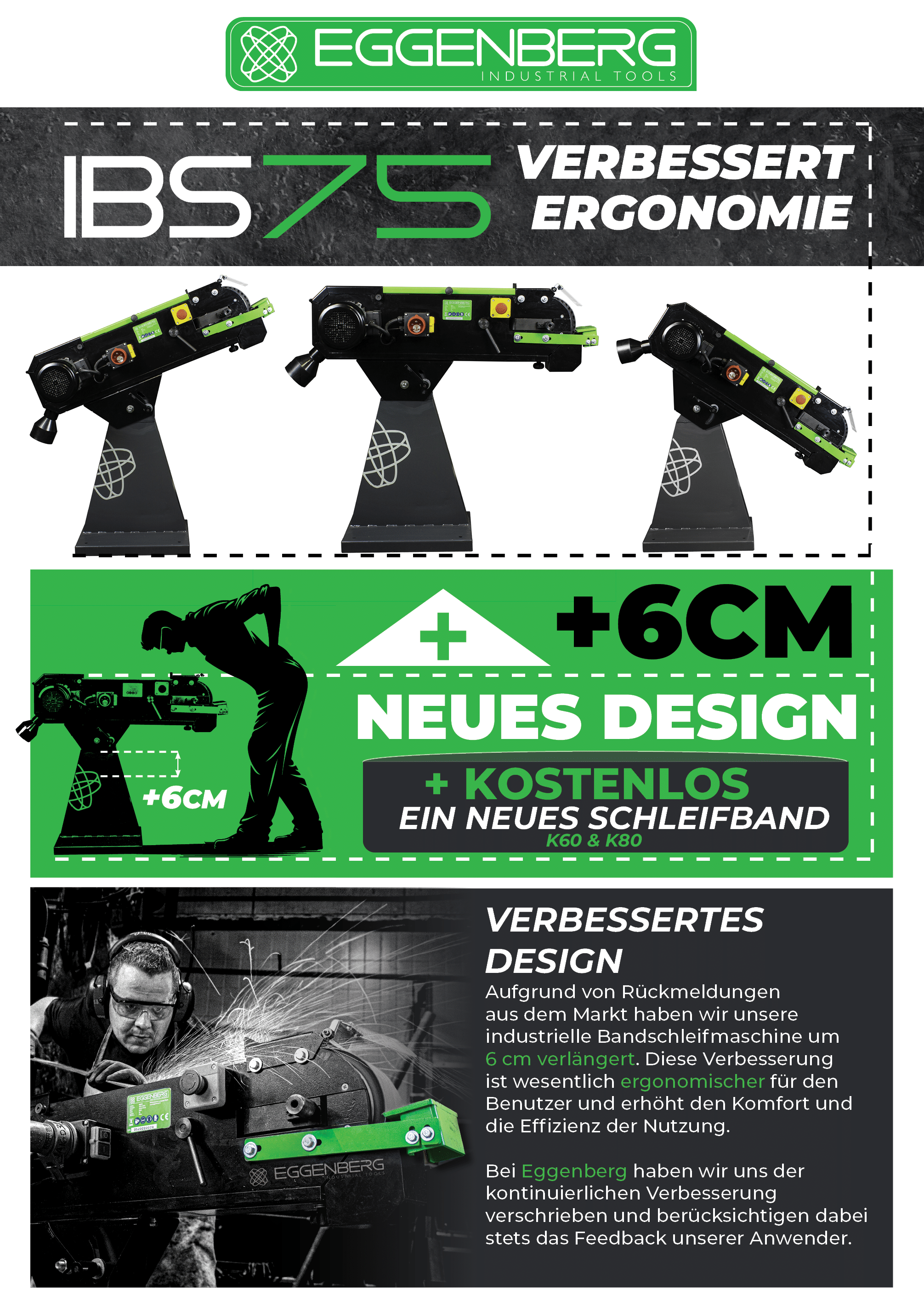 Bandschleifmaschine IBS75 Aktion