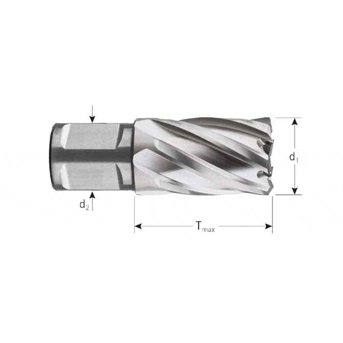 Eggenberg HSS-Kernbohrer Weldon 19 – 12×30 mm