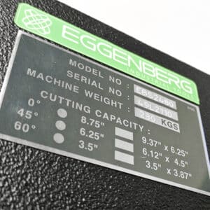 Eggenberg Metallbandsäge EBS2480 Limitierte Sonderedition in Schwarz - 225 mm 400V + Inklusive 3 Sägebänder – Bild 17