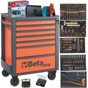 Beta RSC24/7FO Werkzeugwagen 390-tlg. + Nintendo Switch