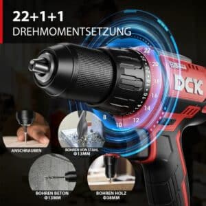 DCK Tools KDJZ05-13 Akku-Bohrschrauber 20V 13mm 60Nm - 1x4.0Ah – Bild 8