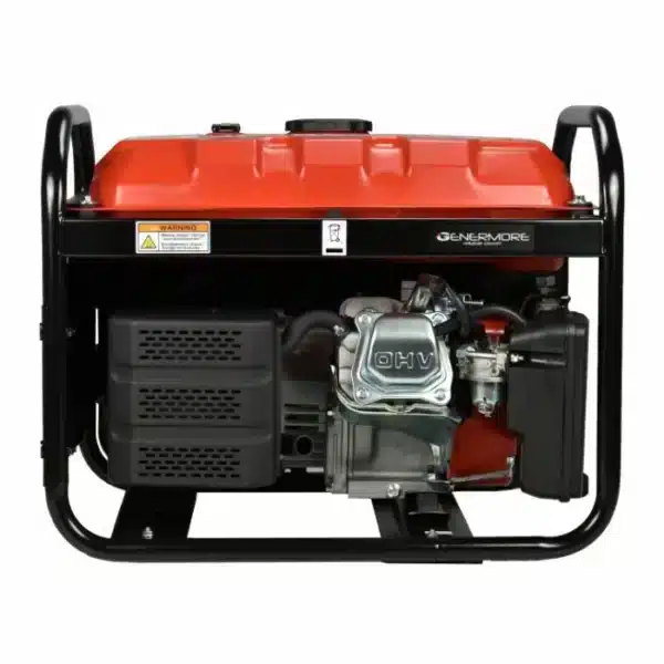 Genermore Generator 2.5kVA Aggregat auf Benzin - G2500-A mit AVR - 1x230V - Rear