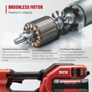 DCK Akku Freischneider 58V – inkl. 5.0Ah Akku, 8A Schnellladegerät & Tragegurt – Kombimotor SET – Bild 6