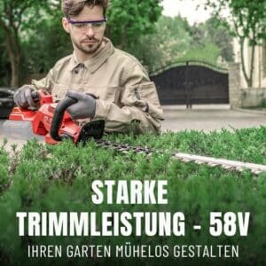 DCK Tools 58V Finish-Set – Akku-Laubbläser + Heckenschere mit zusätzlichem 5.0Ah Akku – Bild 19