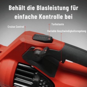 DCK Tools 58V Finish-Set – Akku-Laubbläser + Heckenschere mit zusätzlichem 5.0Ah Akku – Bild 10