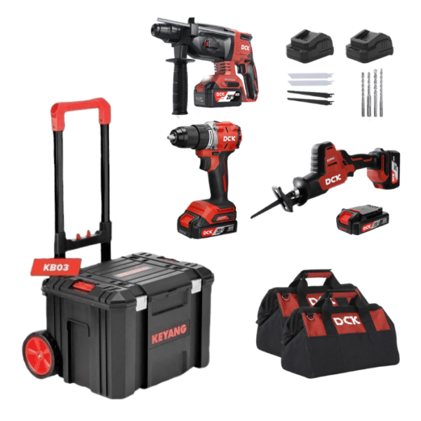 DCK Plumberset 20V Accu Gereedschap Set