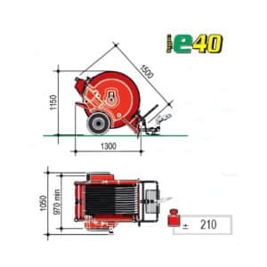 Speedy Rain E40 Beregnungswagen 130m inkl. Sprühwagen – Elektrisch & mit Timer – Bild 12