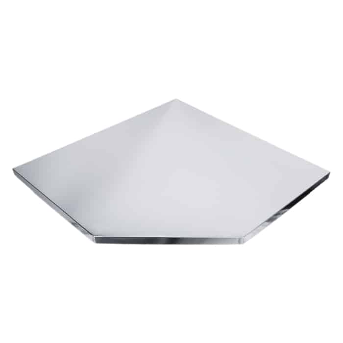 Pillar Edelstahl-Eck-Arbeitsplatte 860x860 mm - Tiefe Arbeitsplatte 38 mm