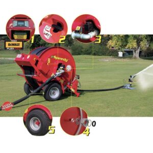 Speedy Rain E50 Beregnungswagen 160m Ø50mm – Elektrischer Antrieb inkl. Sprühwagen & Akkusystem – Bild 6